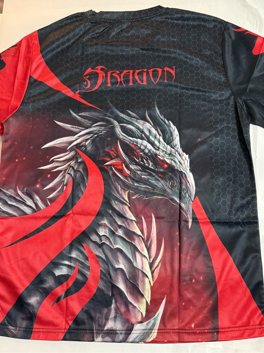 NWOT 2 pack 1 Red & 1 Teal Dragon Graphic both sides T-shirts Tees size Medium - Picture 2 of 13